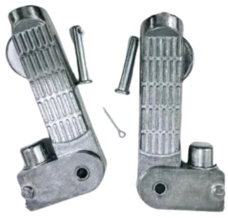 GENTS FOOTREST PUSH SILVER (05c4)