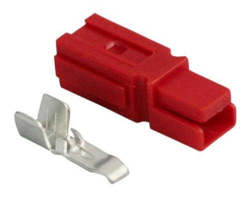 SINGLE POLE 45A CONNECTOR RED (08d7)