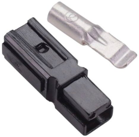 SINGLE POLE 45A CONNECTOR BLACK (3b65)
