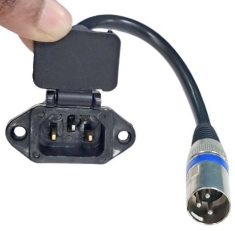 QY XLR MALE+3 PIN CHARGING SOCKET (277a)