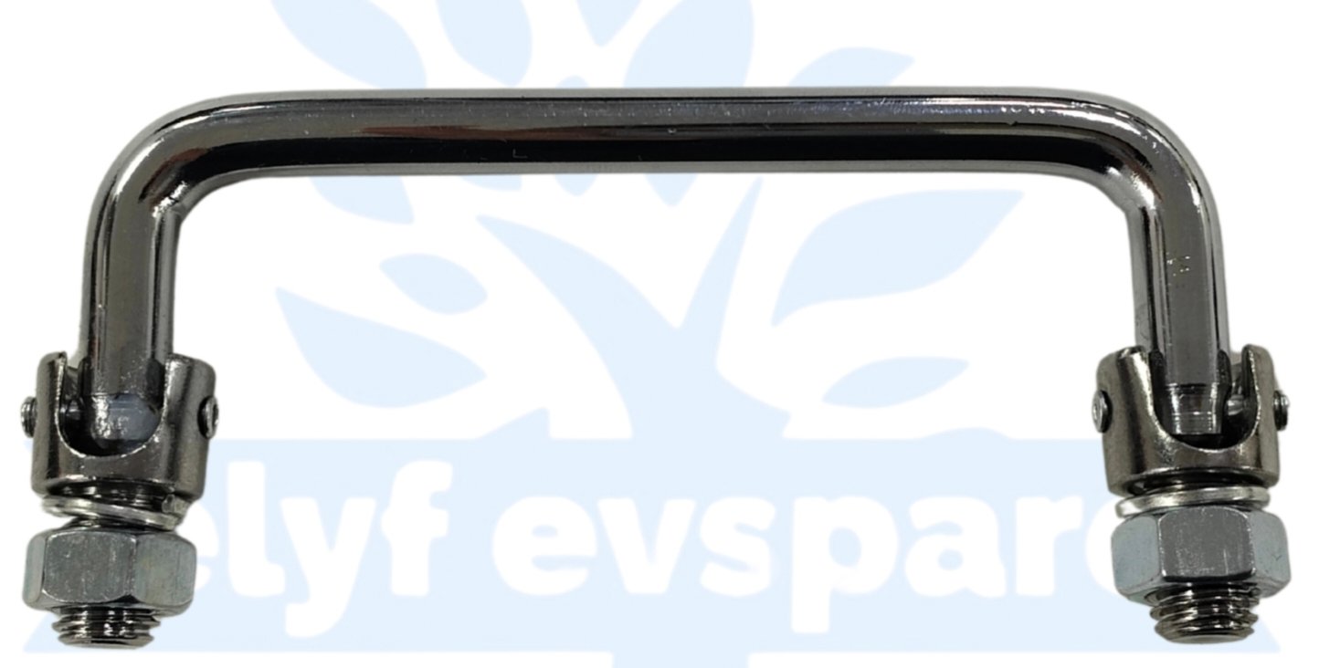 LITHIUM BATTERY METAL BOX HANDLE IRON CHROME-100MM (3b6c)