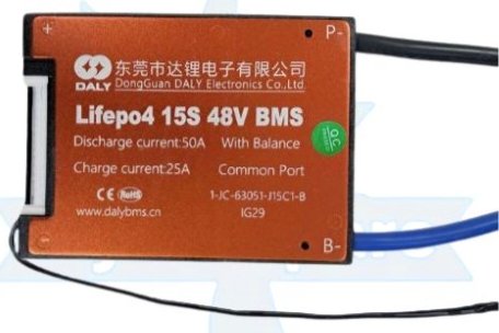 LFP 15S 50A SAME PORT W/P DALY BMS (32c1)